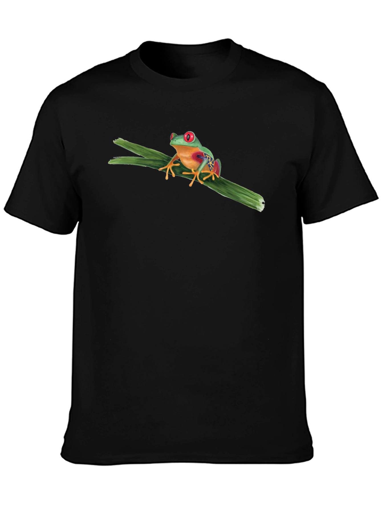 Red-Eyed Tree Frog Graphic T-Shirt - Black