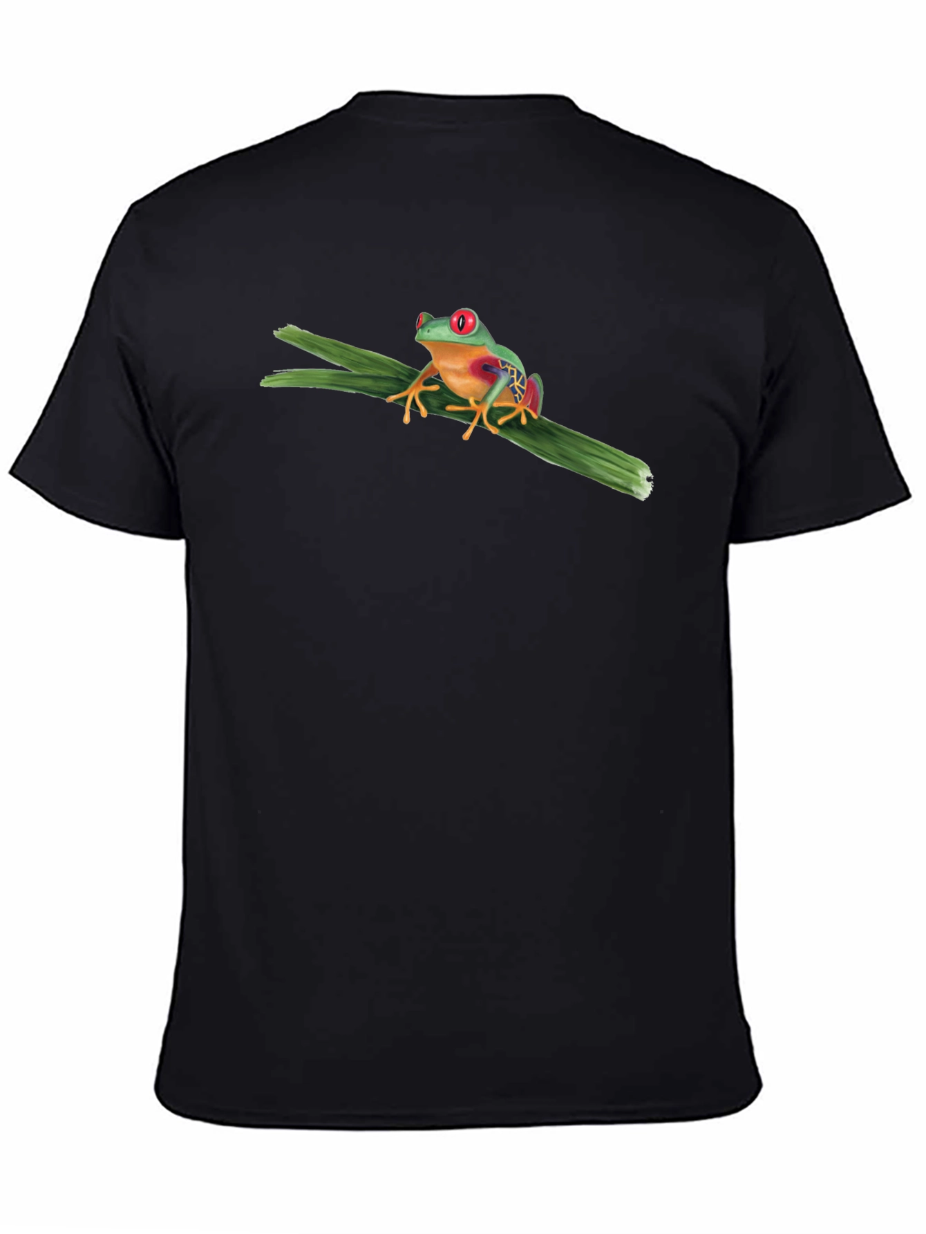 Red-Eyed Tree Frog Graphic T-Shirt - Black