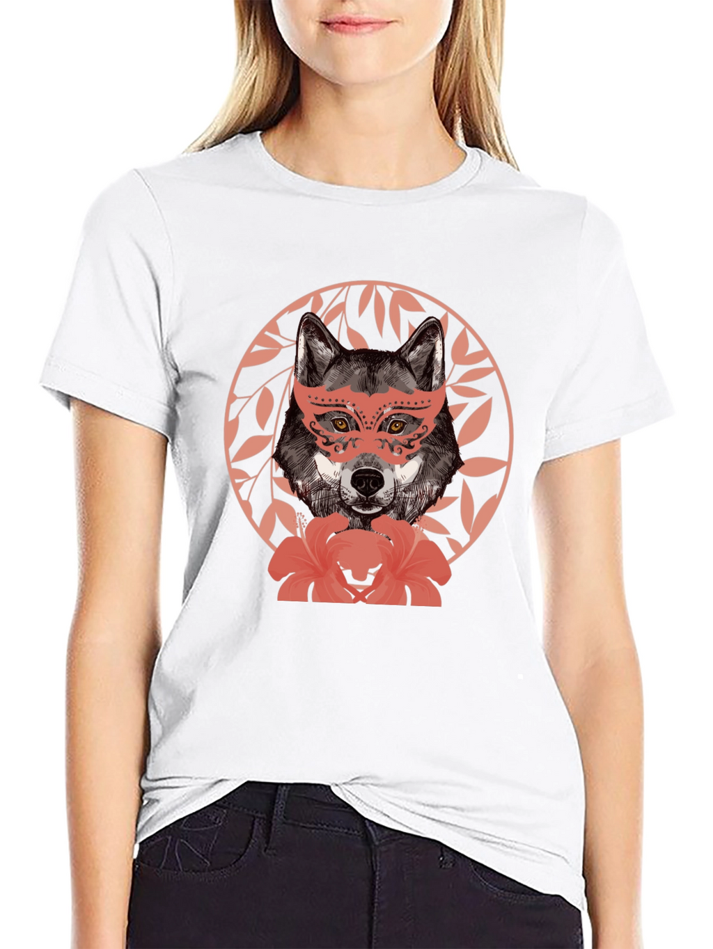 Wolf in Mask Graphic T-Shirt
