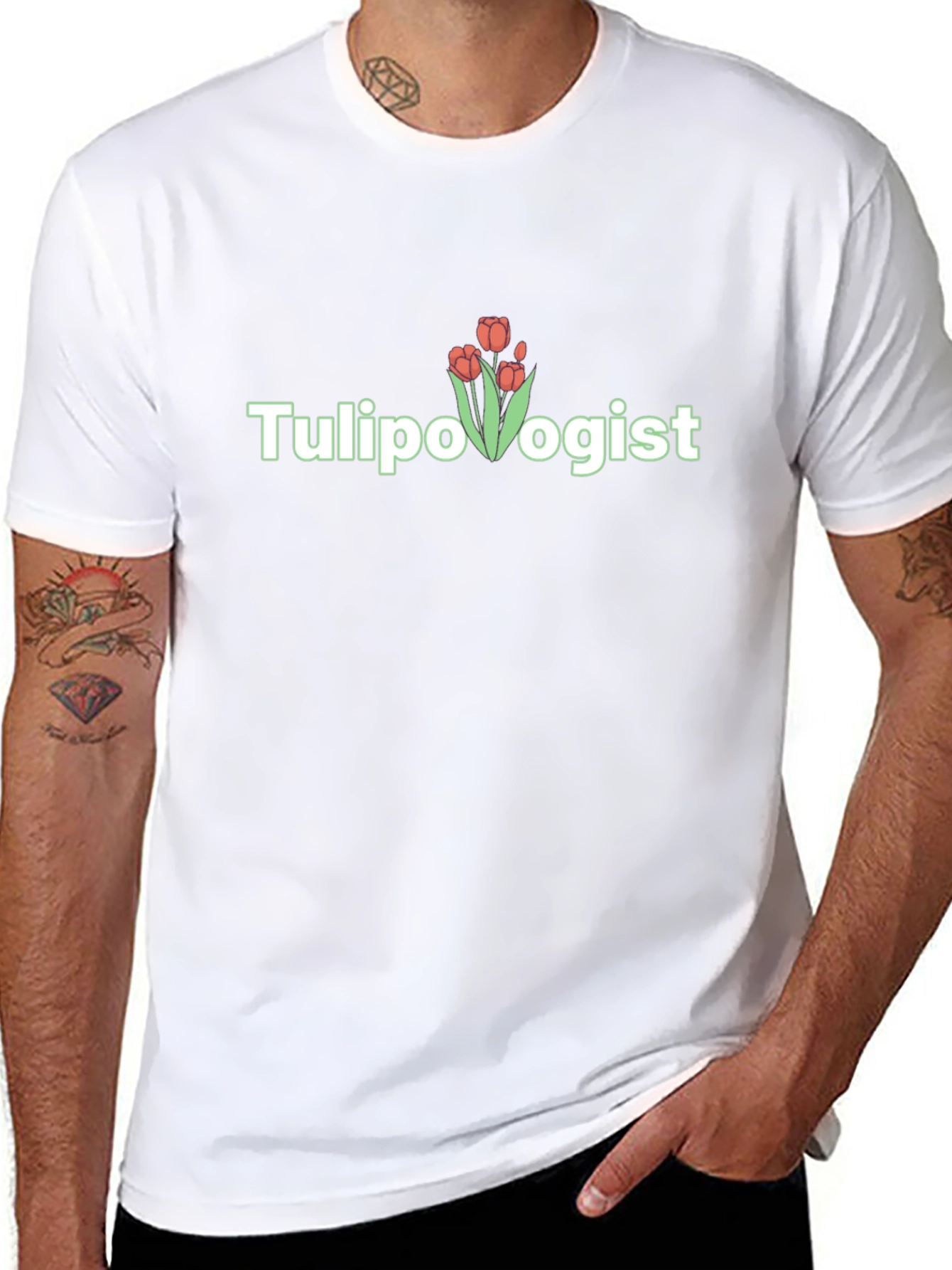 Tulipologist Graphic Tee - Floral Humor