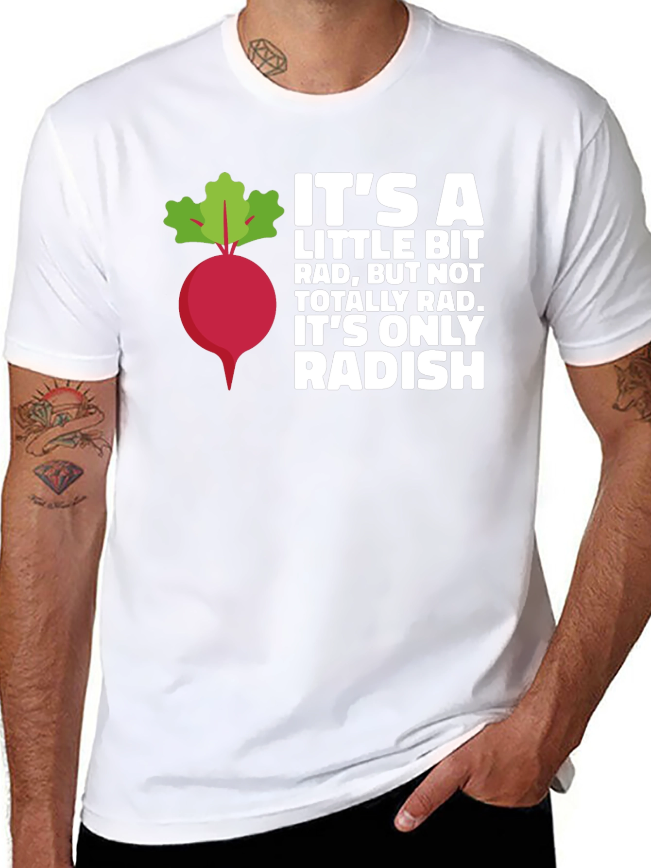 Radish Pun Graphic Tee - Funny Foodie Shirt