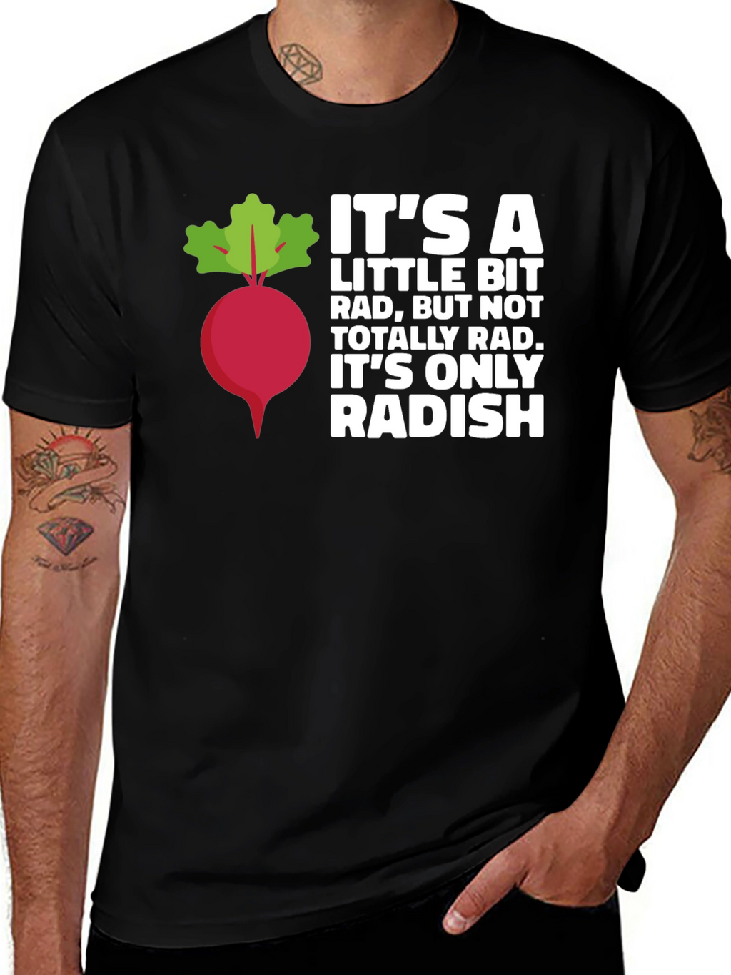 Radish Pun Graphic Tee - Funny Foodie Shirt