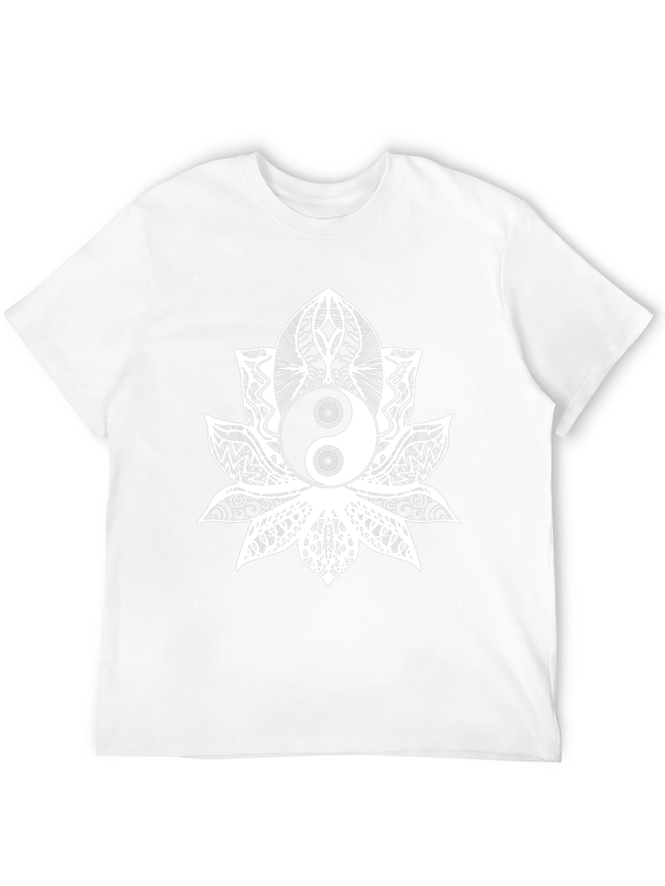 Yin Yang Lotus Flower Graphic Tee