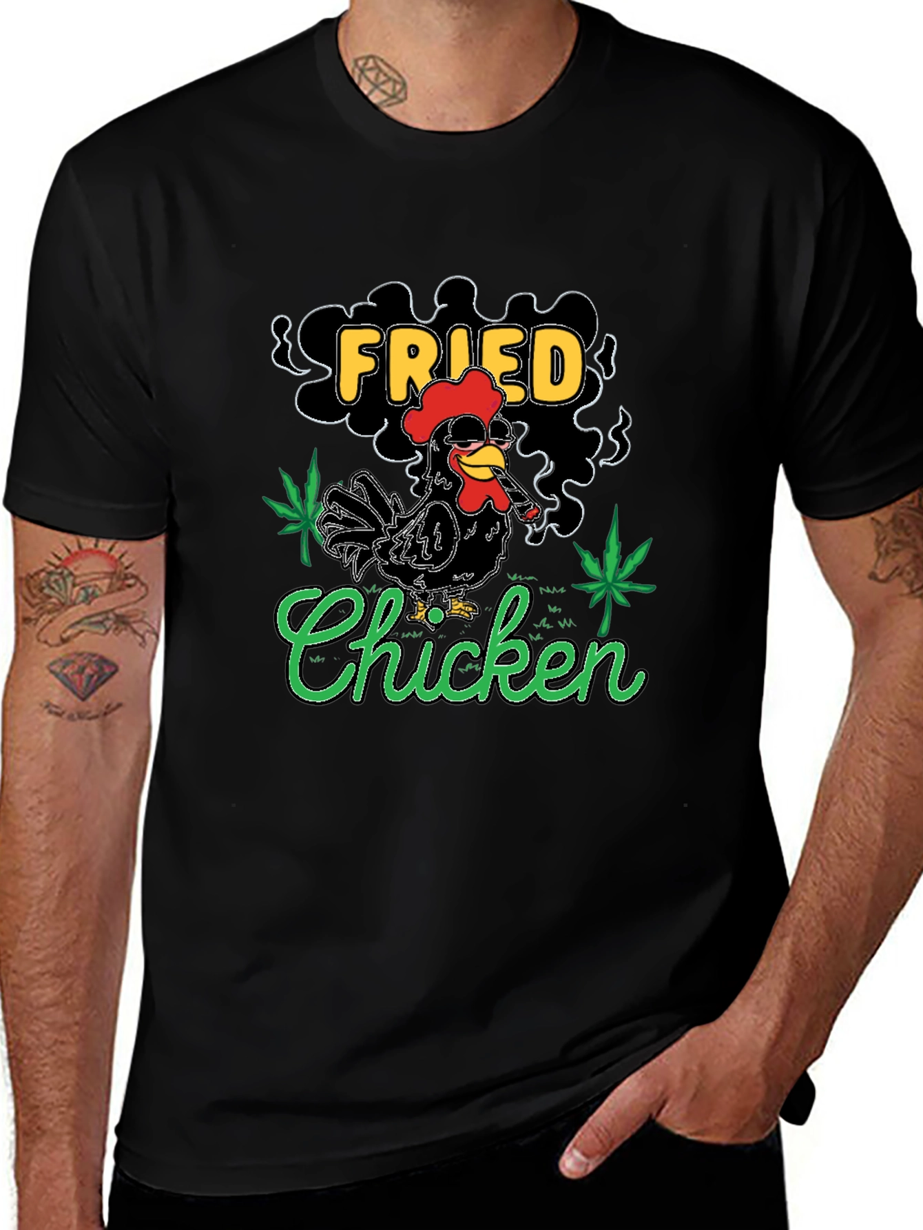 Fried Chicken T-Shirt - Novelty Graphic Tee