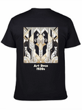 Art Deco Cats Graphic Tee - 1920s Style T-Shirt