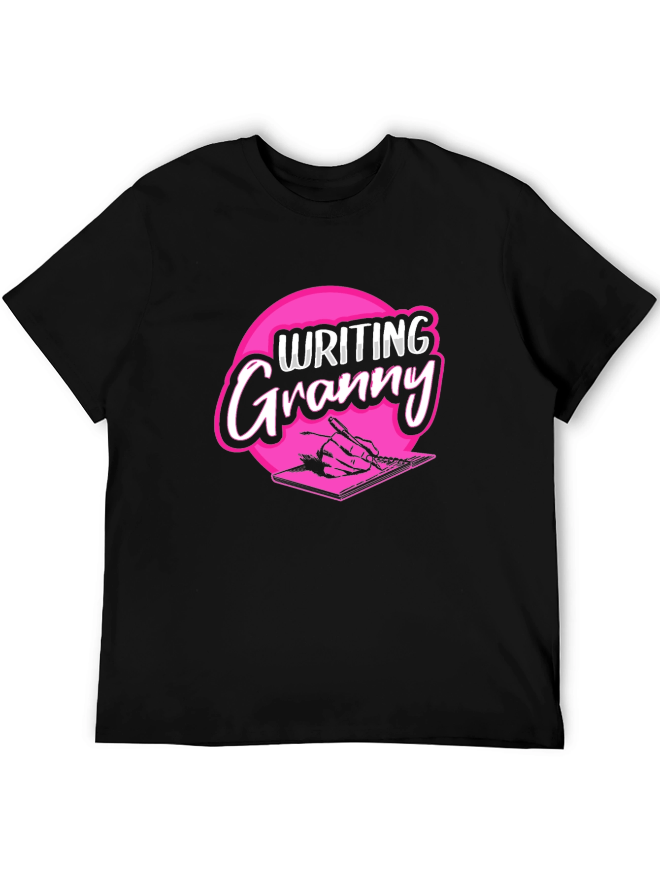 Writing Granny Black T-Shirt