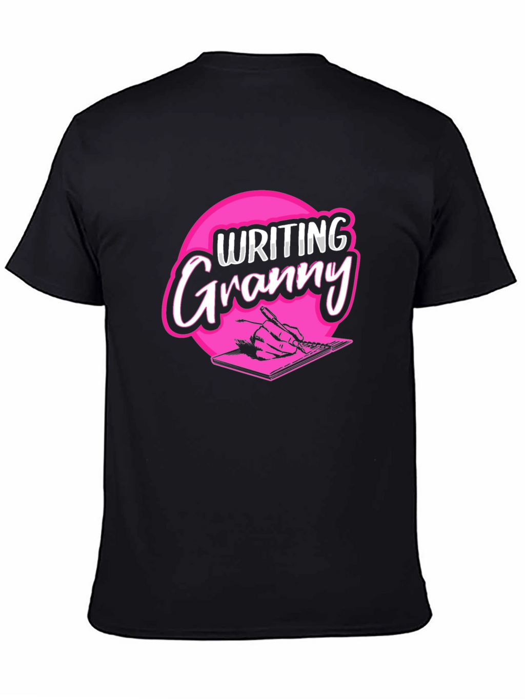 Writing Granny Black T-Shirt