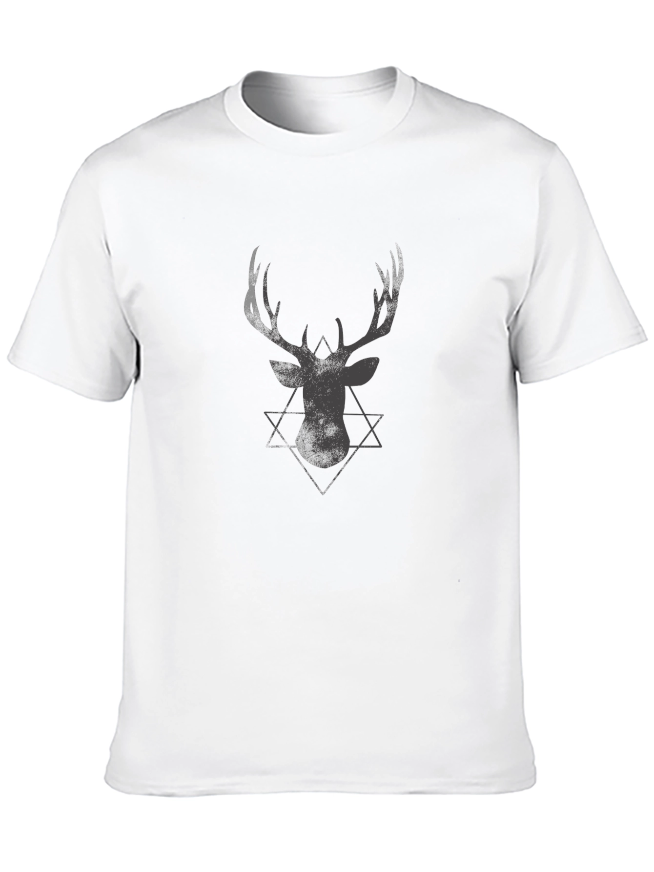 Black Deer Star Graphic Tee | Casual Mens T-Shirt