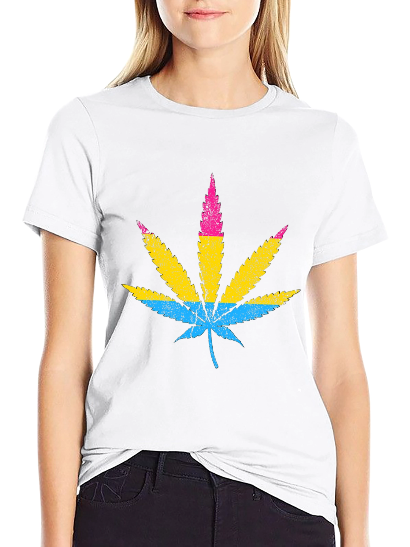 Pansexual Pride Marijuana Leaf T-Shirt