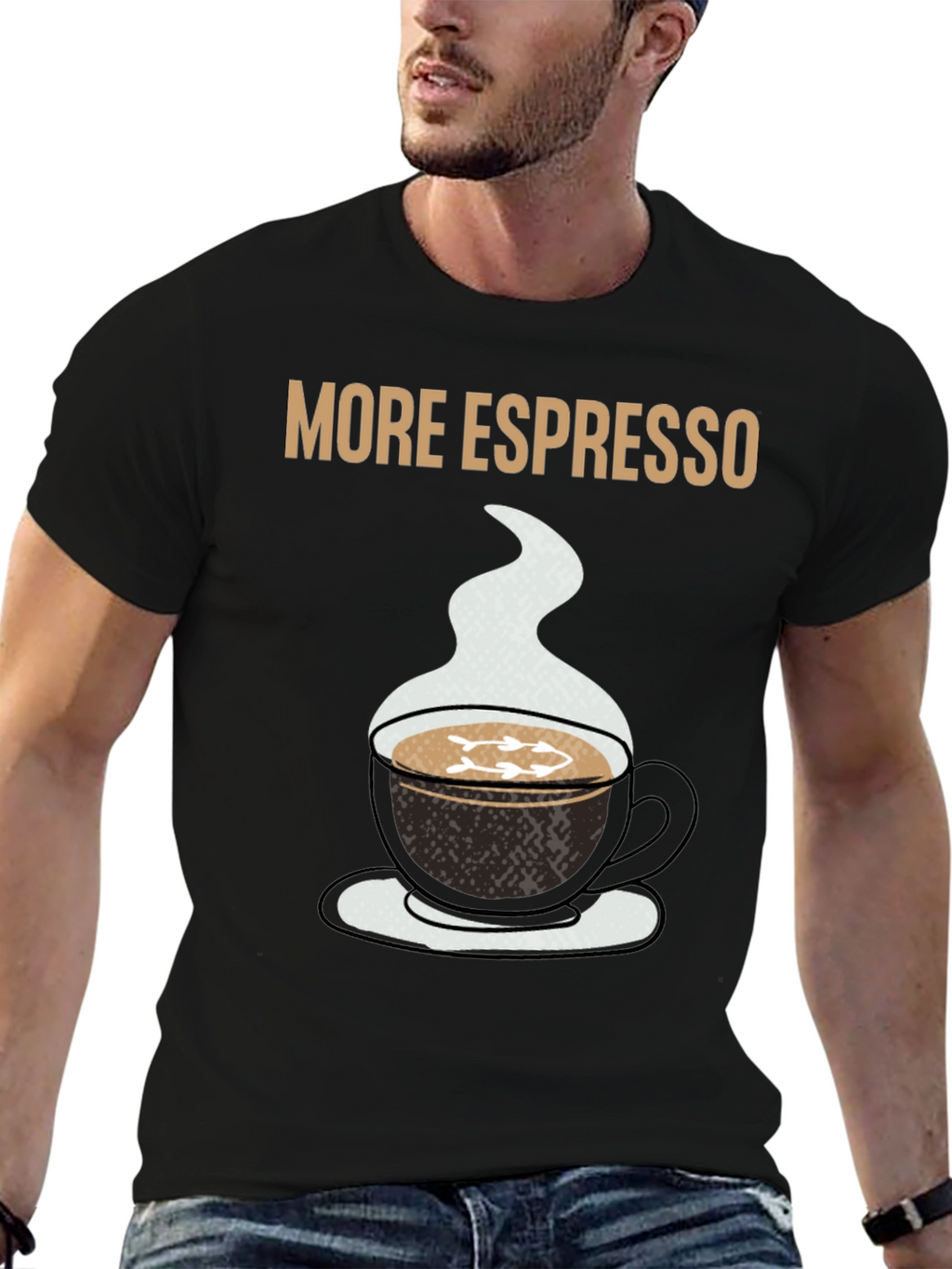 More Espresso Black Graphic T-Shirt