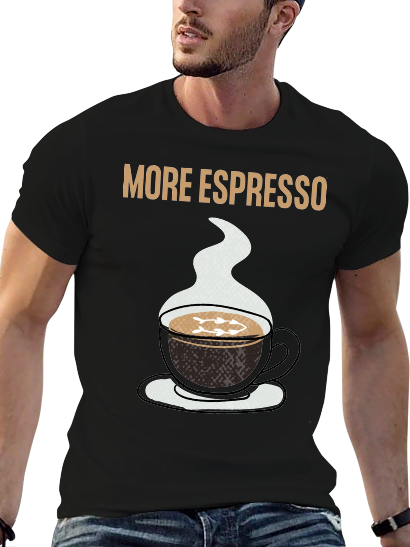 More Espresso Black Graphic T-Shirt