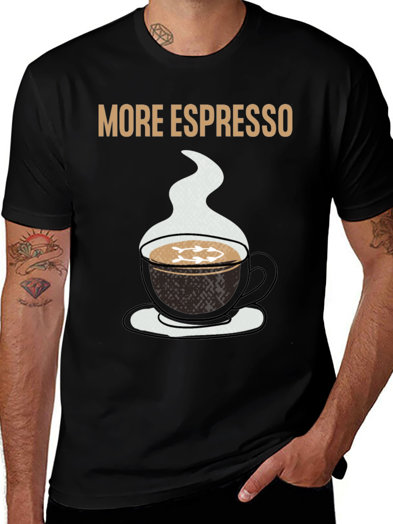 More Espresso Black Graphic T-Shirt
