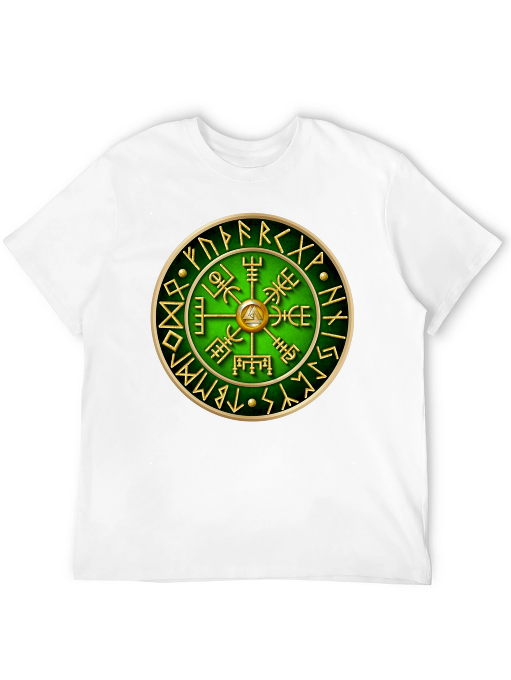 Vegvisir Compass T-Shirt - Viking Runes Tee