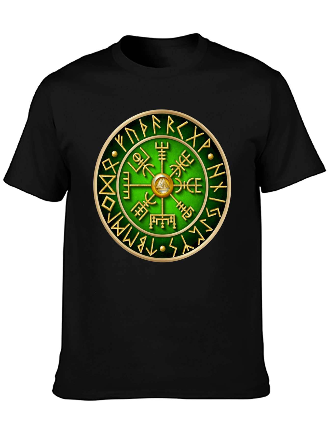 Vegvisir Compass T-Shirt - Viking Runes Tee