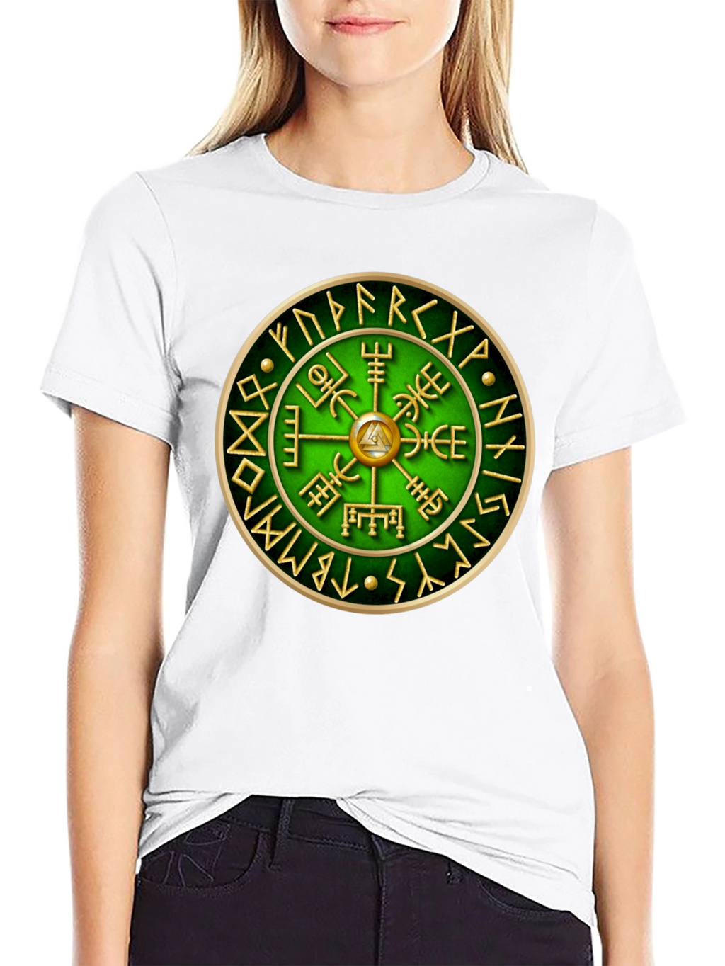 Vegvisir Compass T-Shirt - Viking Runes Tee