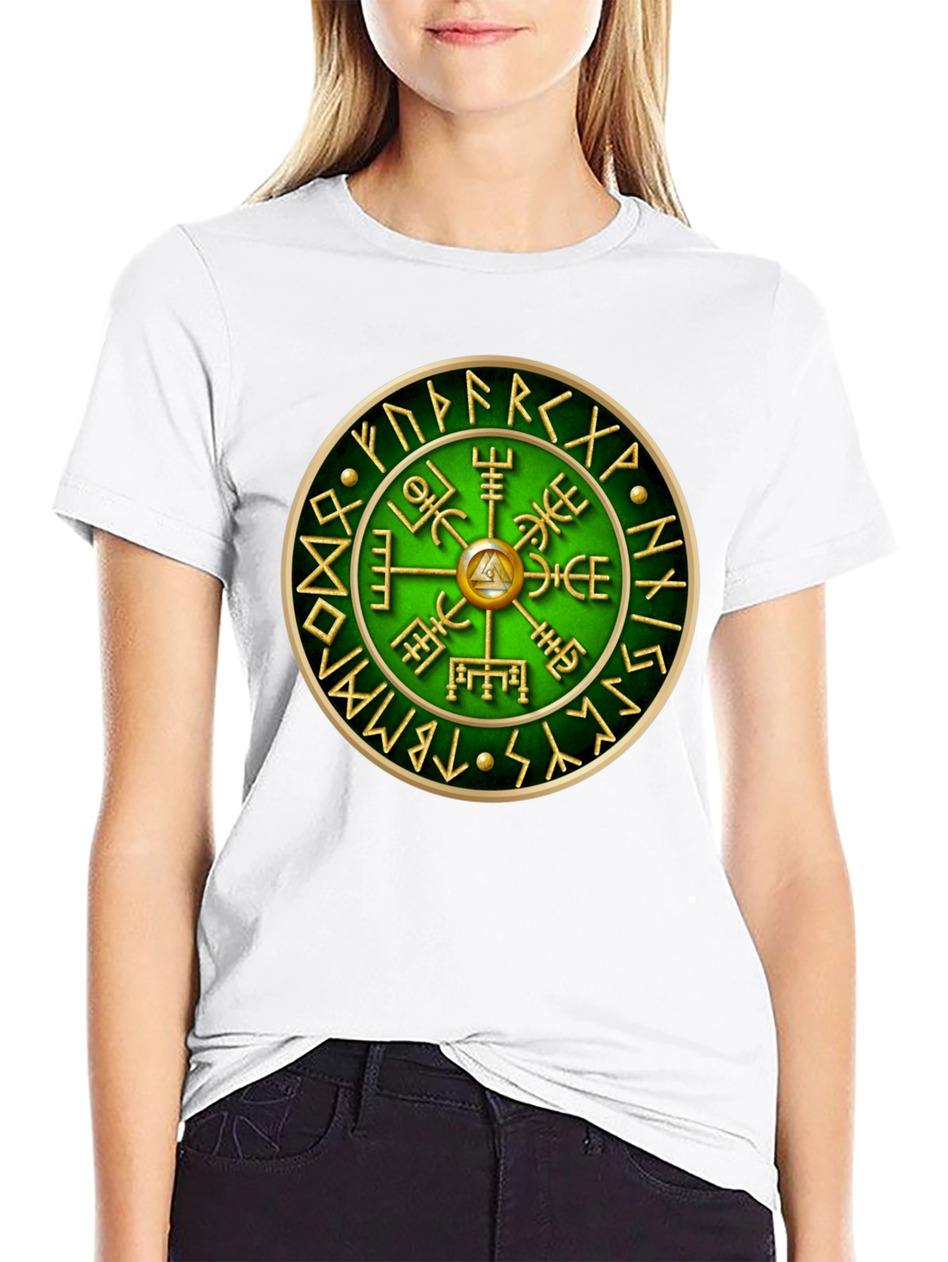 Vegvisir Compass T-Shirt - Viking Runes Tee