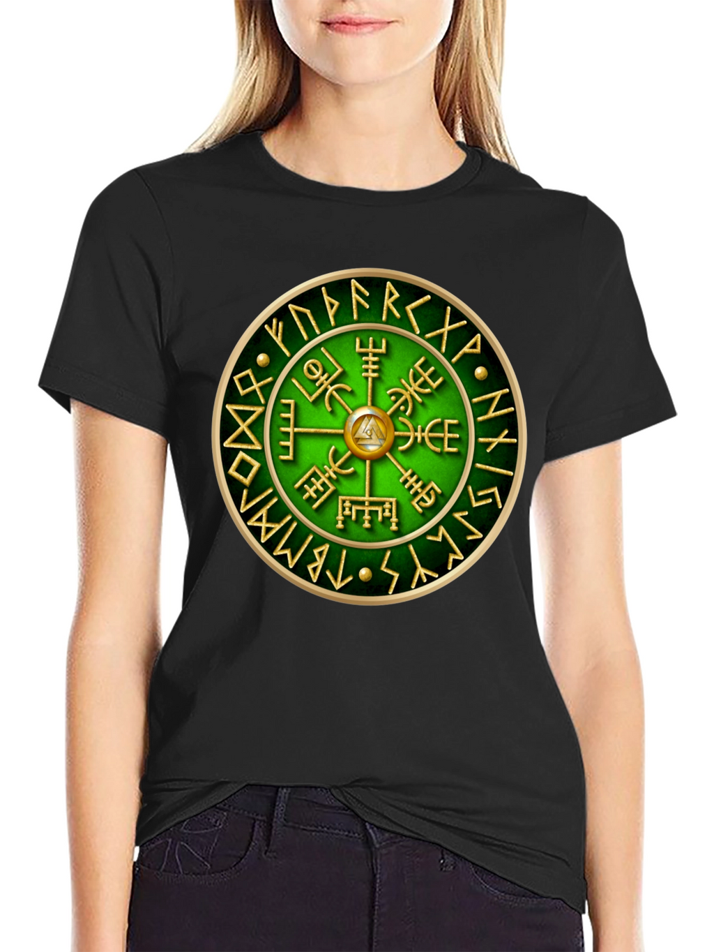 Vegvisir Compass T-Shirt - Viking Runes Tee