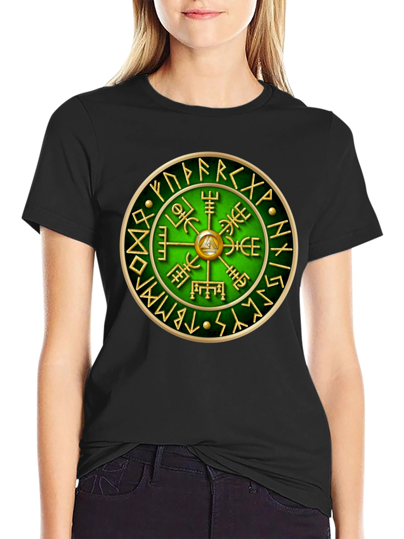 Vegvisir Compass T-Shirt - Viking Runes Tee