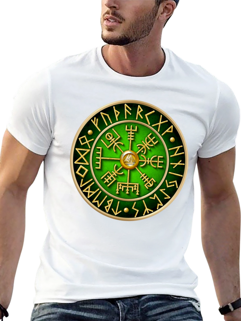 Vegvisir Compass T-Shirt - Viking Runes Tee
