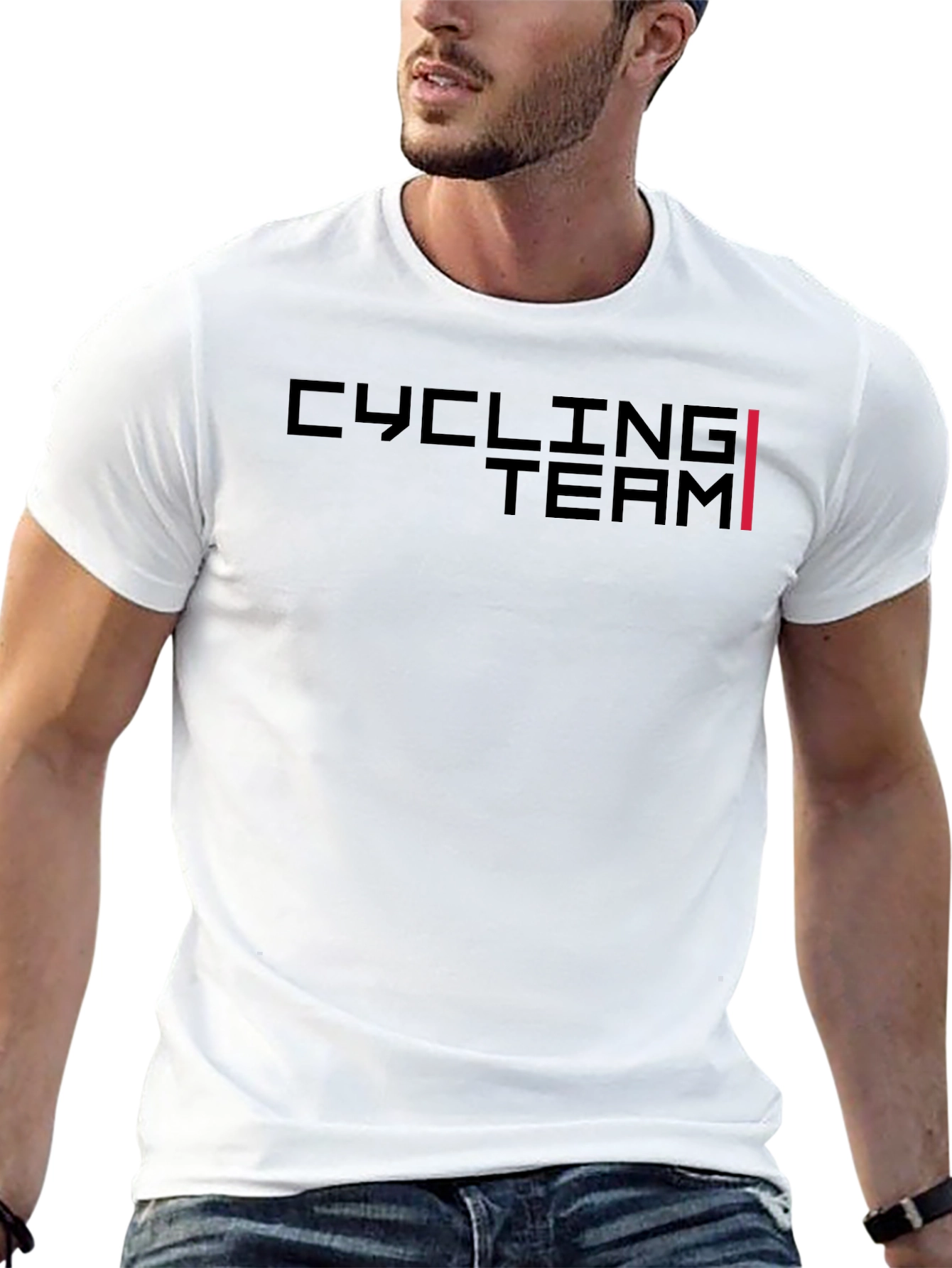 Cycling Team Graphic Tee - Mens Black T-Shirt