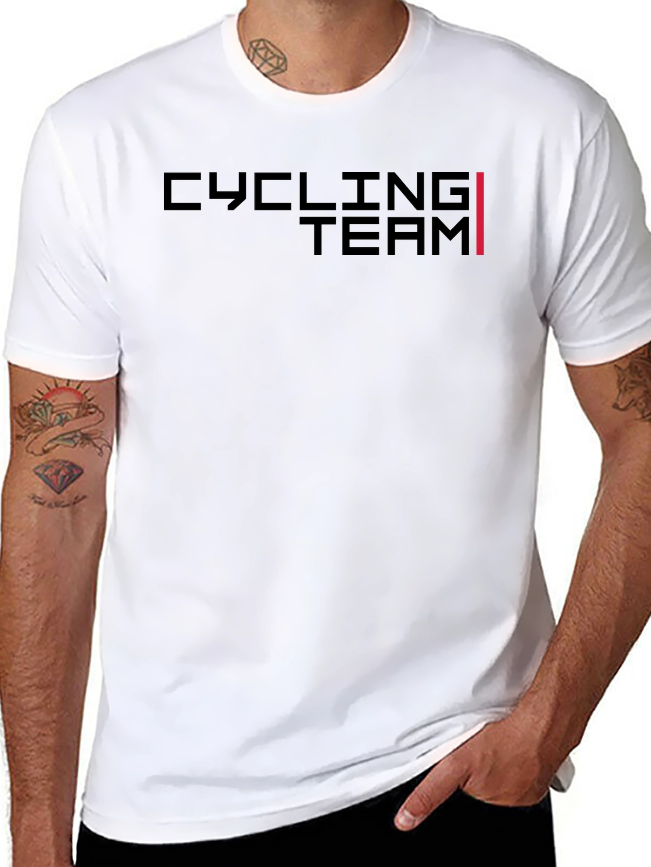 Cycling Team Graphic Tee - Mens Black T-Shirt