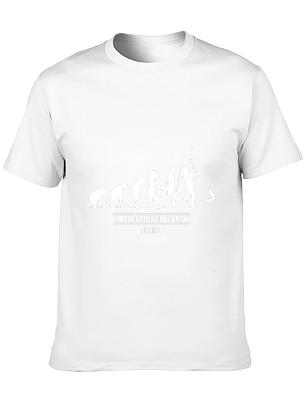 Evolution of Man Fishing Graphic T-Shirt