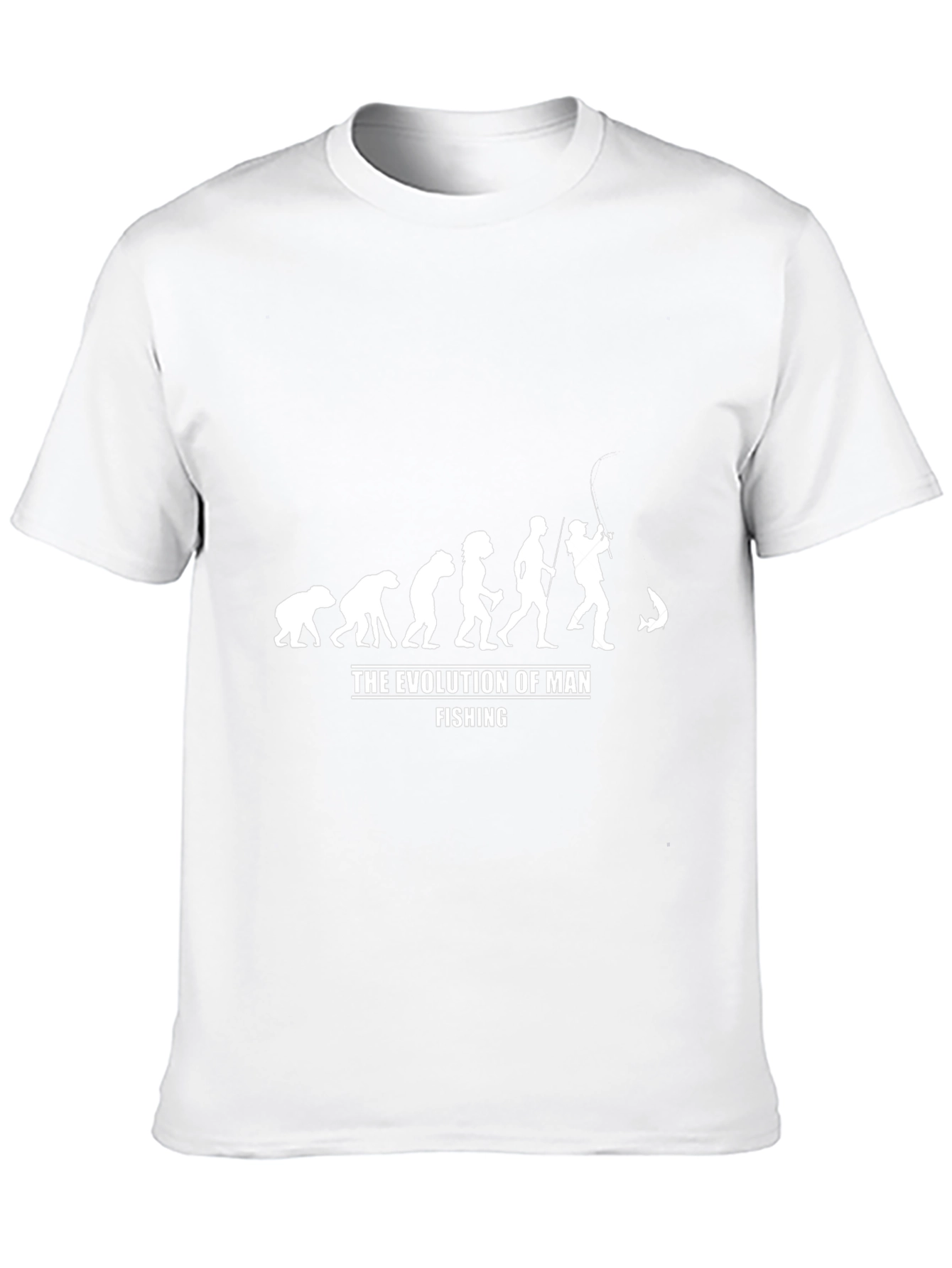 Evolution of Man Fishing Graphic T-Shirt