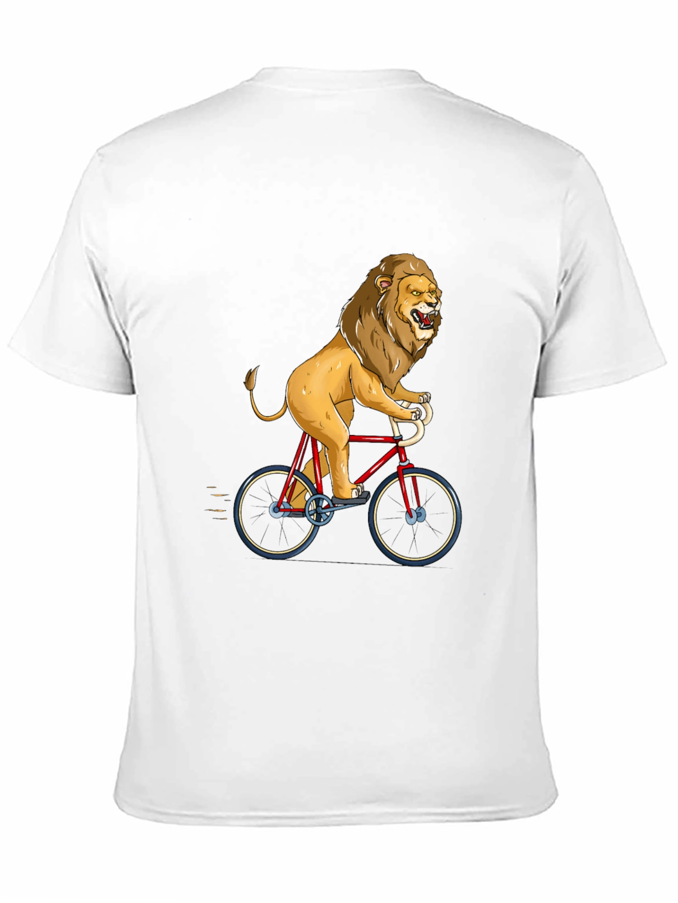Lion Riding Bicycle Graphic Tee