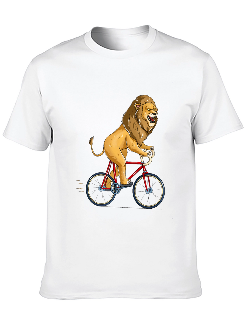 Lion Riding Bicycle Graphic Tee