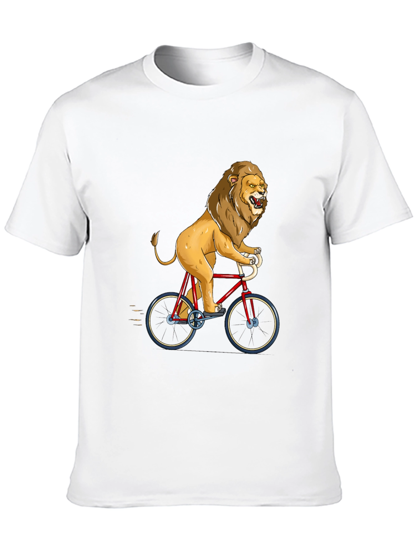 Lion Riding Bicycle Graphic Tee