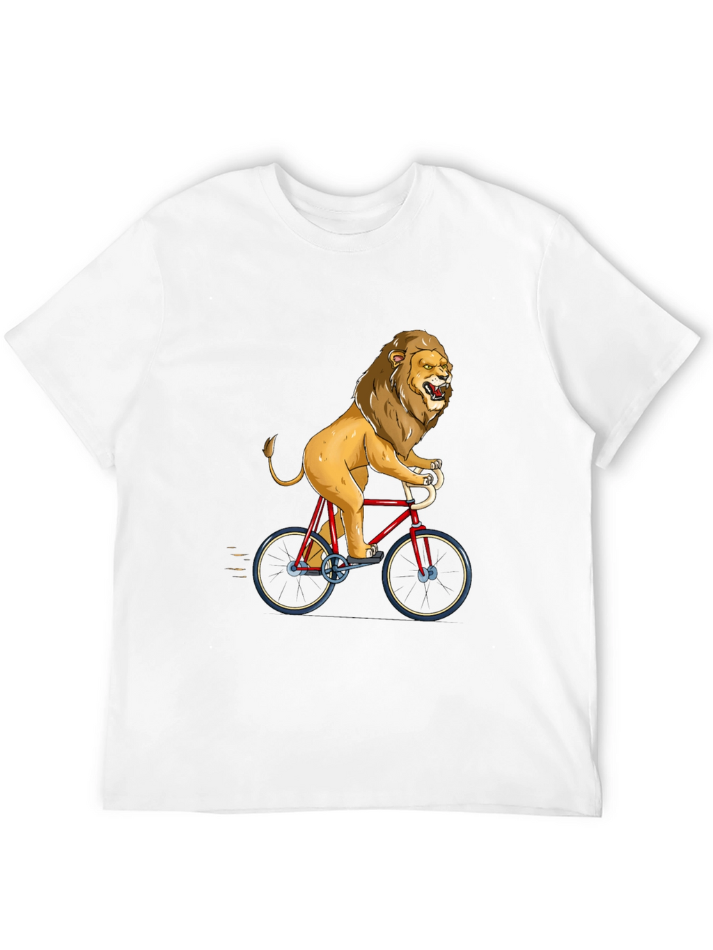 Lion Riding Bicycle Graphic Tee