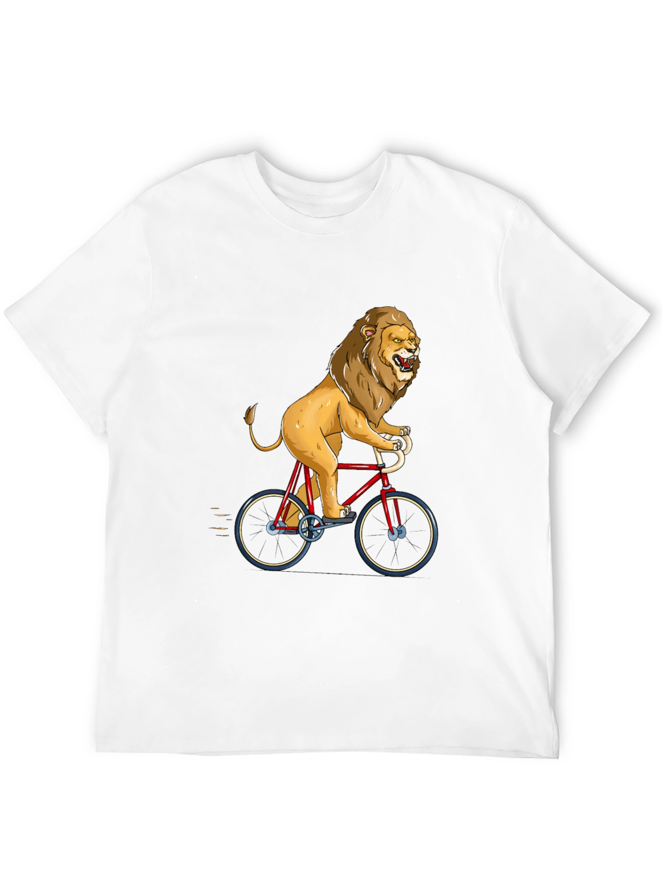 Lion Riding Bicycle Graphic Tee