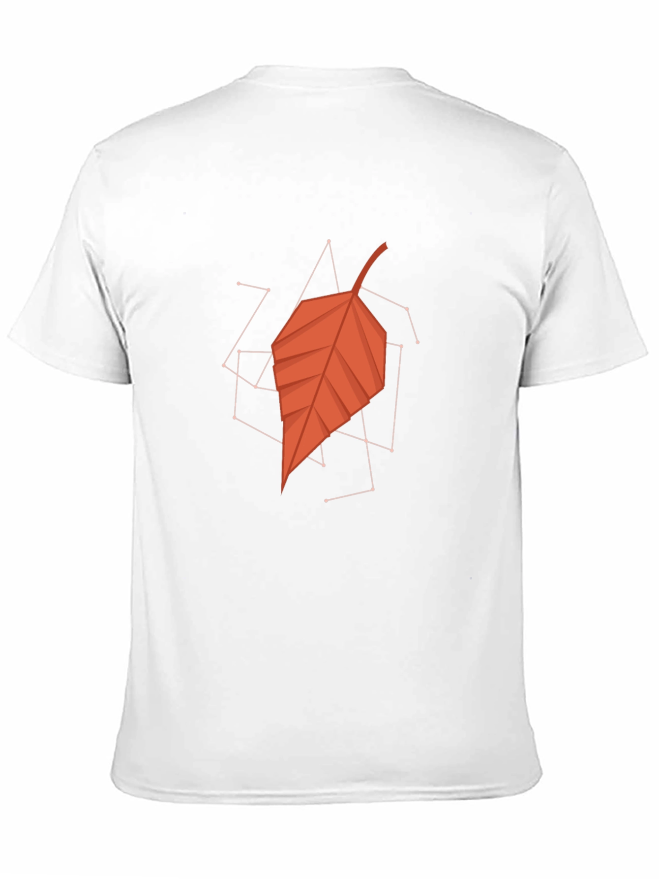 Geometric Leaf Graphic Tee - Stylish Mens Black T-Shirt