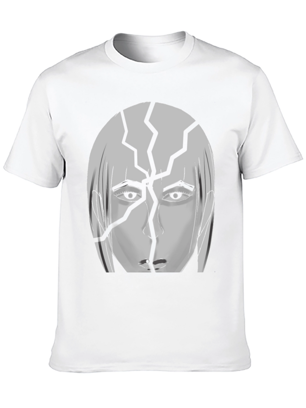 Cracked Head Graphic Print T-Shirt