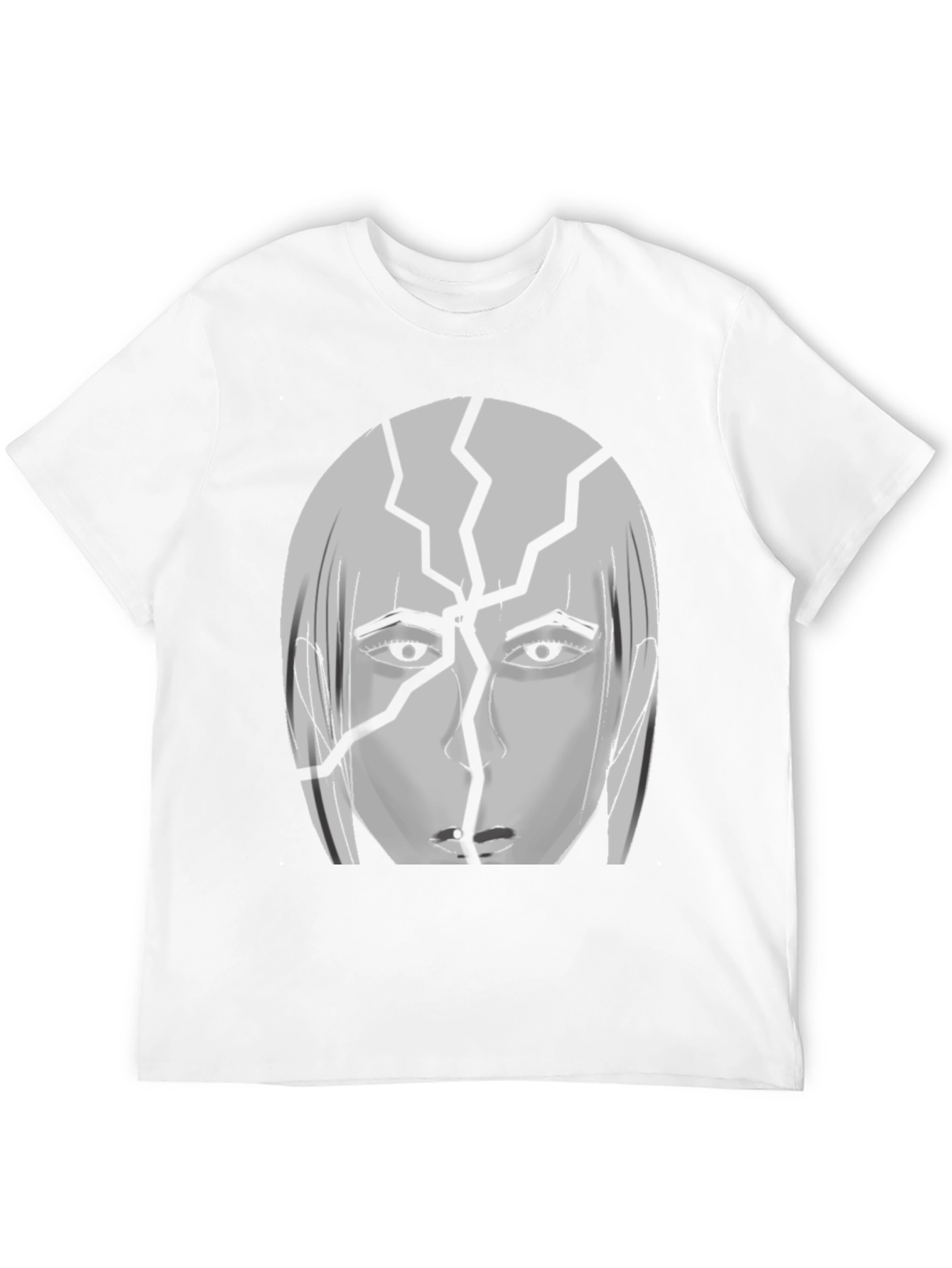 Cracked Head Graphic Print T-Shirt