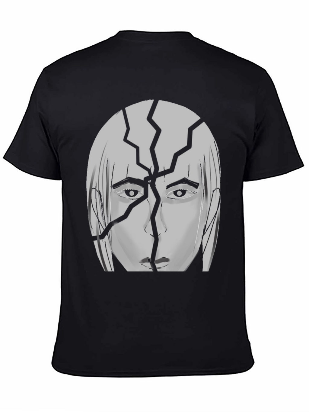 Cracked Head Graphic Print T-Shirt