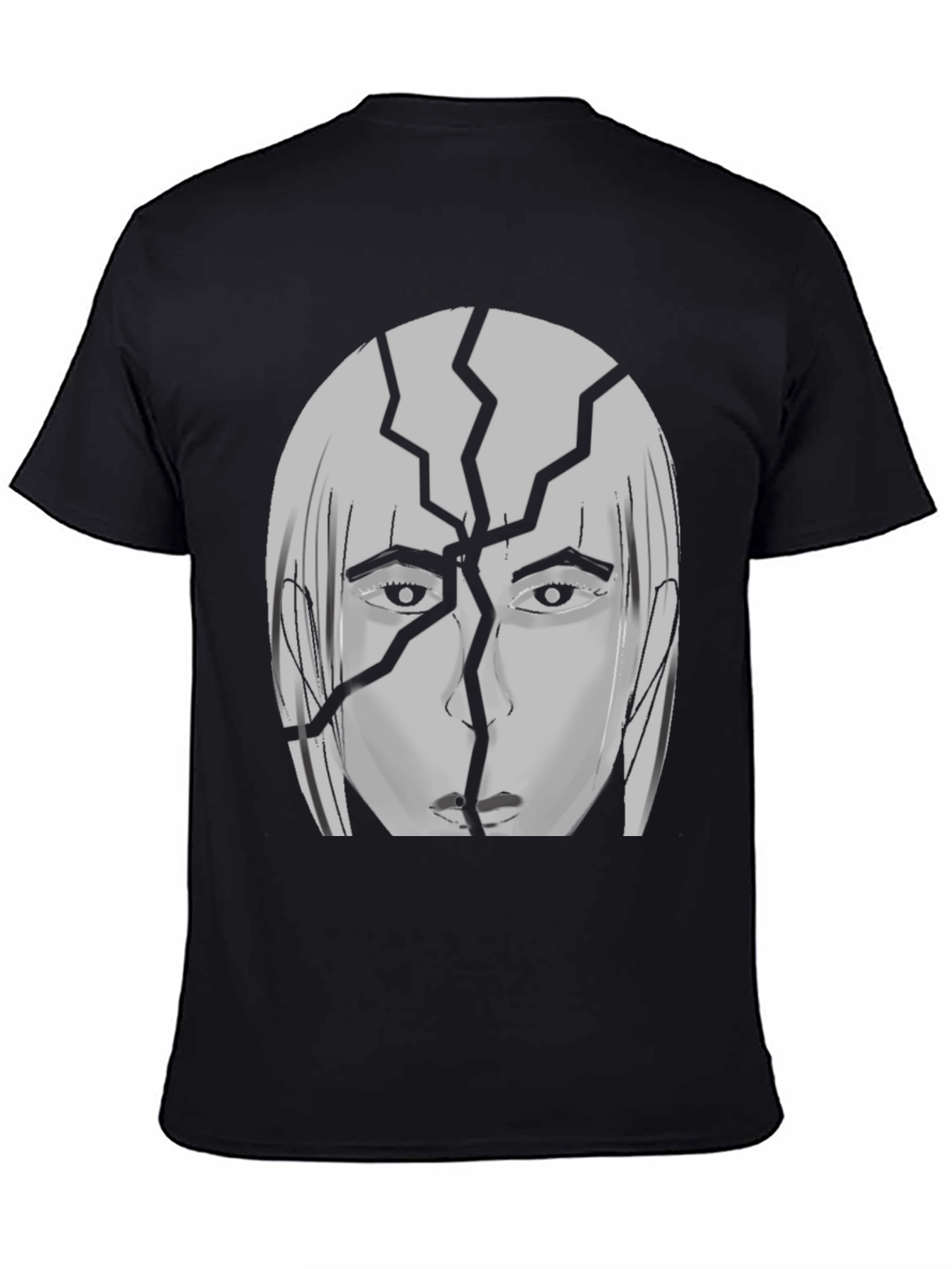 Cracked Head Graphic Print T-Shirt