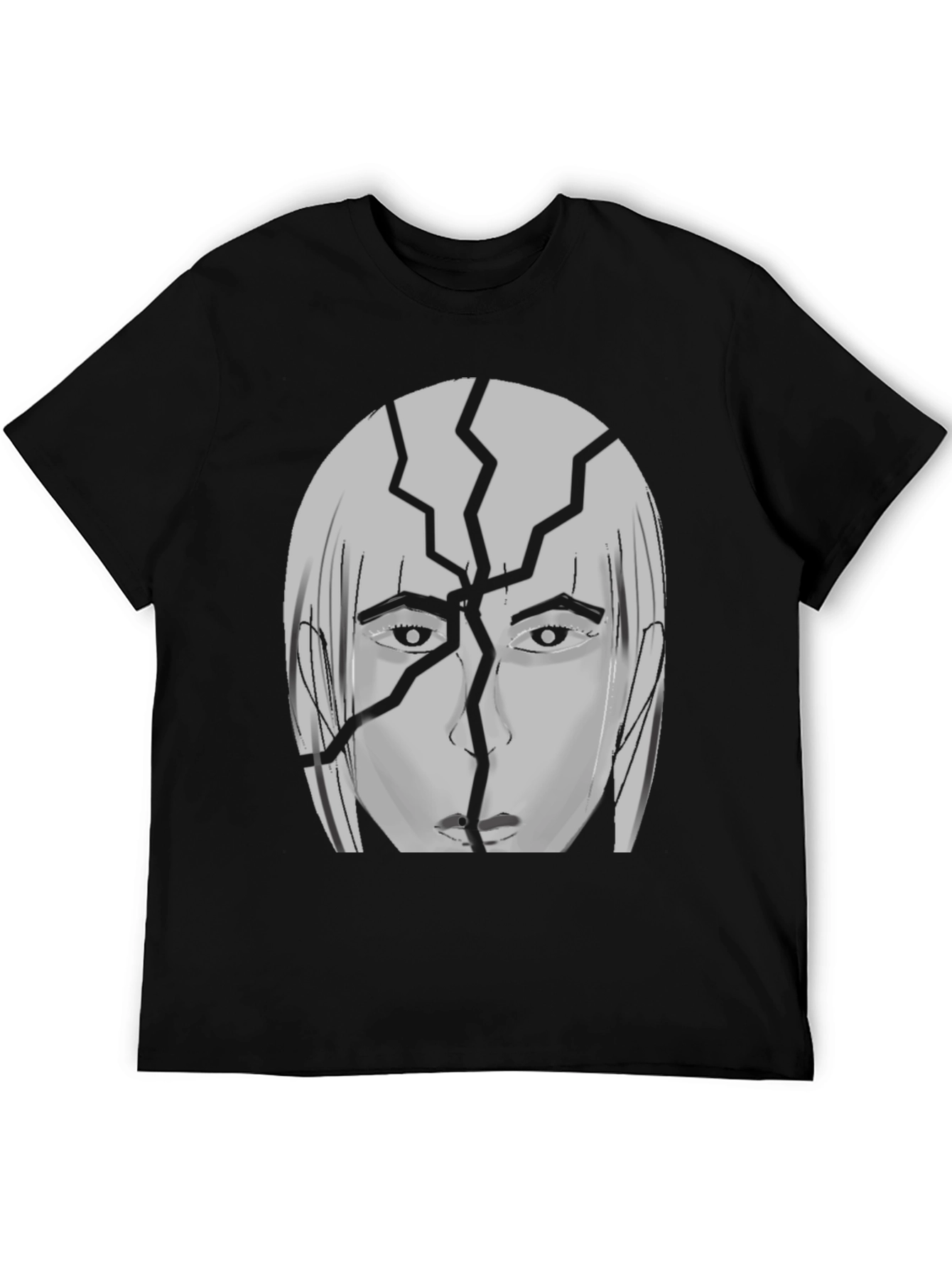 Cracked Head Graphic Print T-Shirt