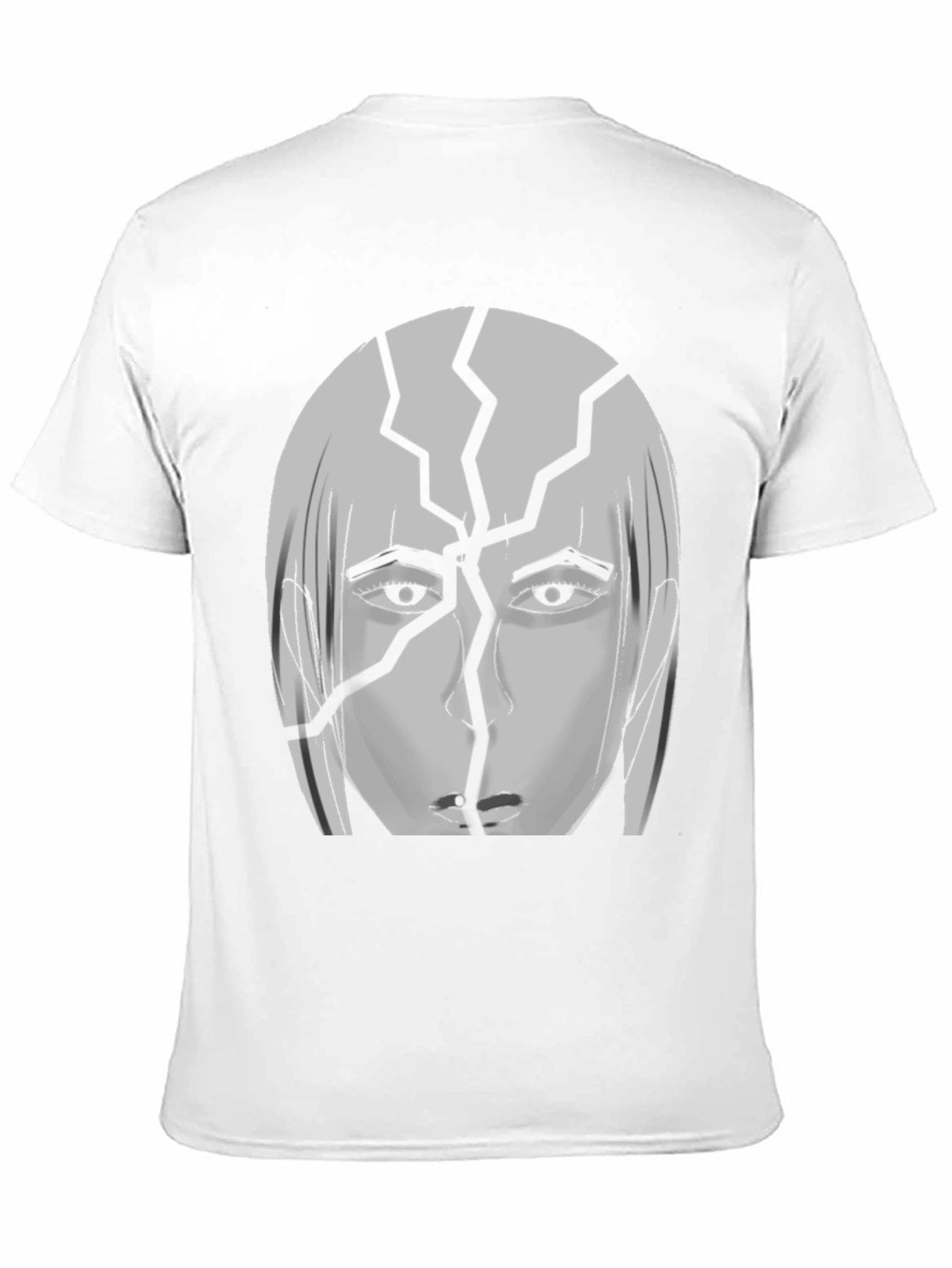 Cracked Head Graphic Print T-Shirt