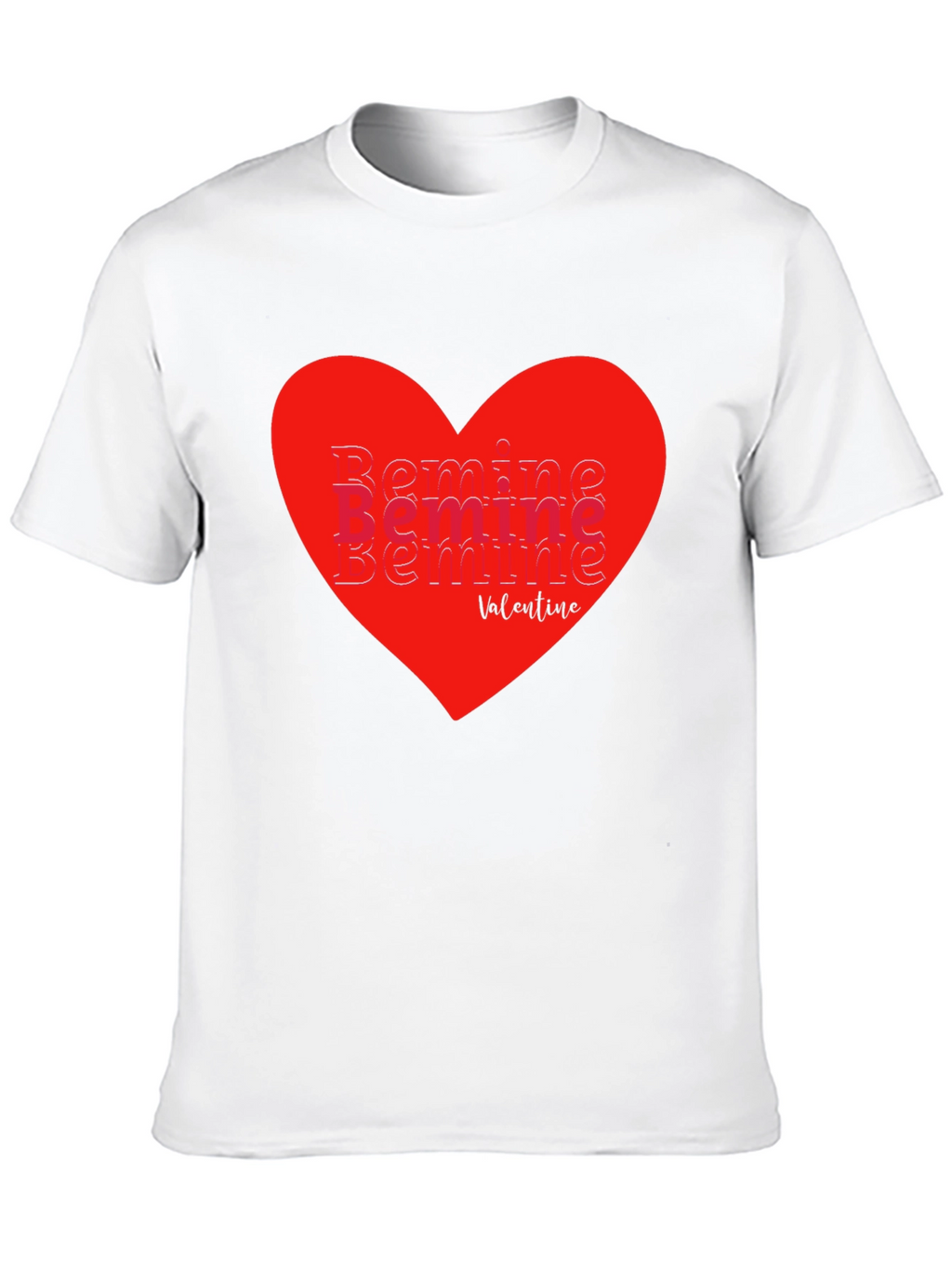 Be Mine Valentine Graphic Tee - Heart Design