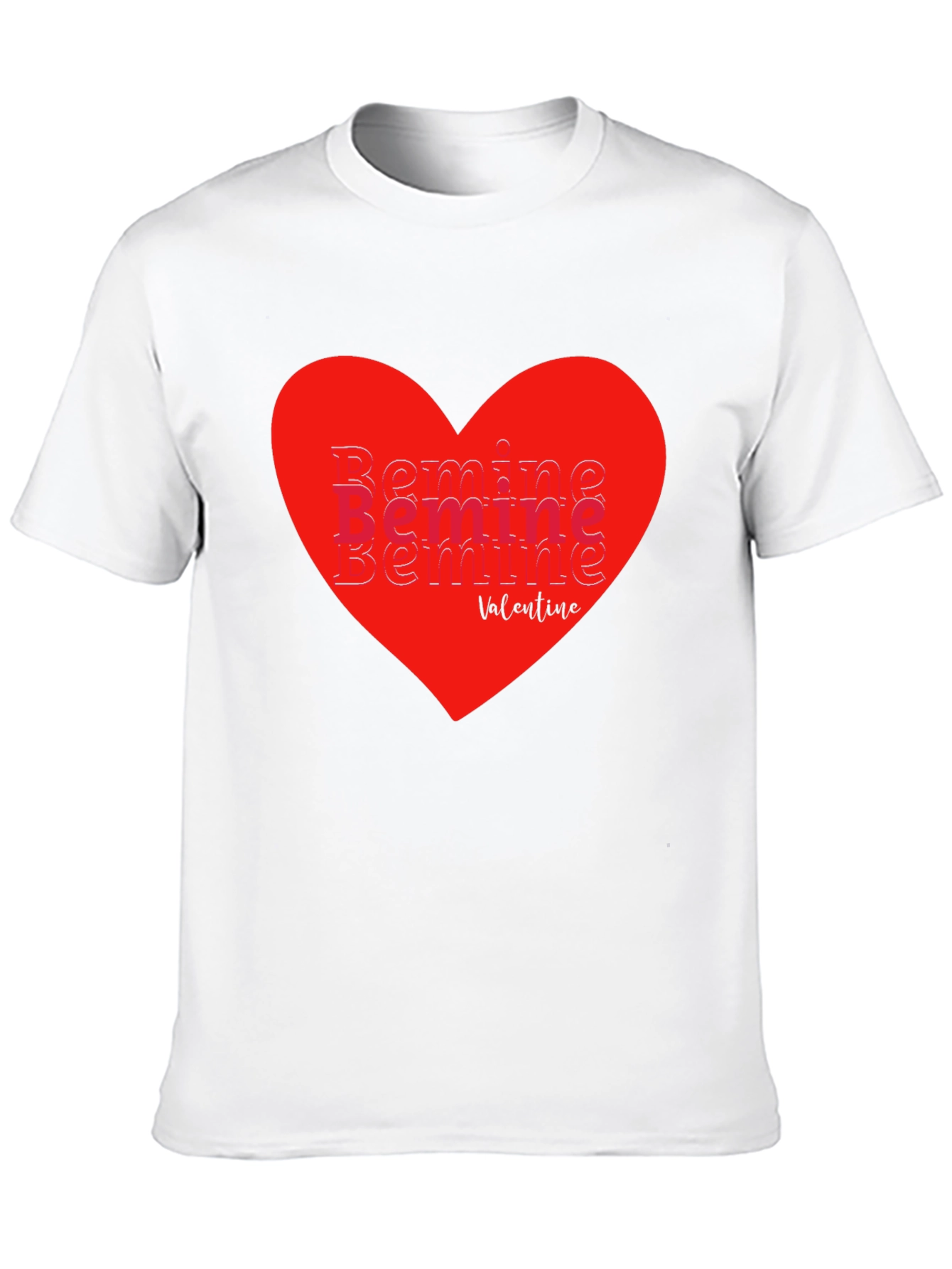 Be Mine Valentine Graphic Tee - Heart Design