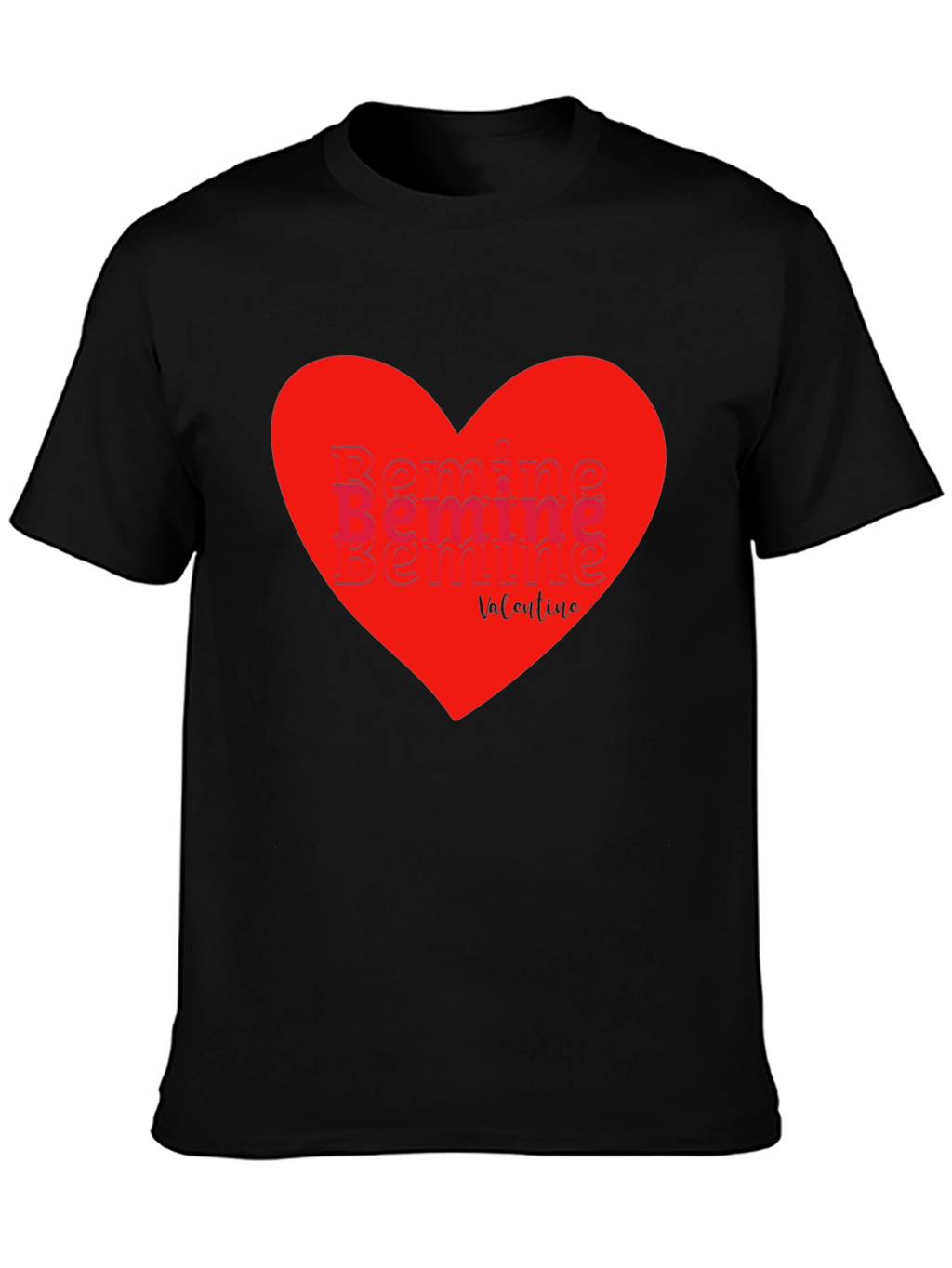 Be Mine Valentine Graphic Tee - Heart Design