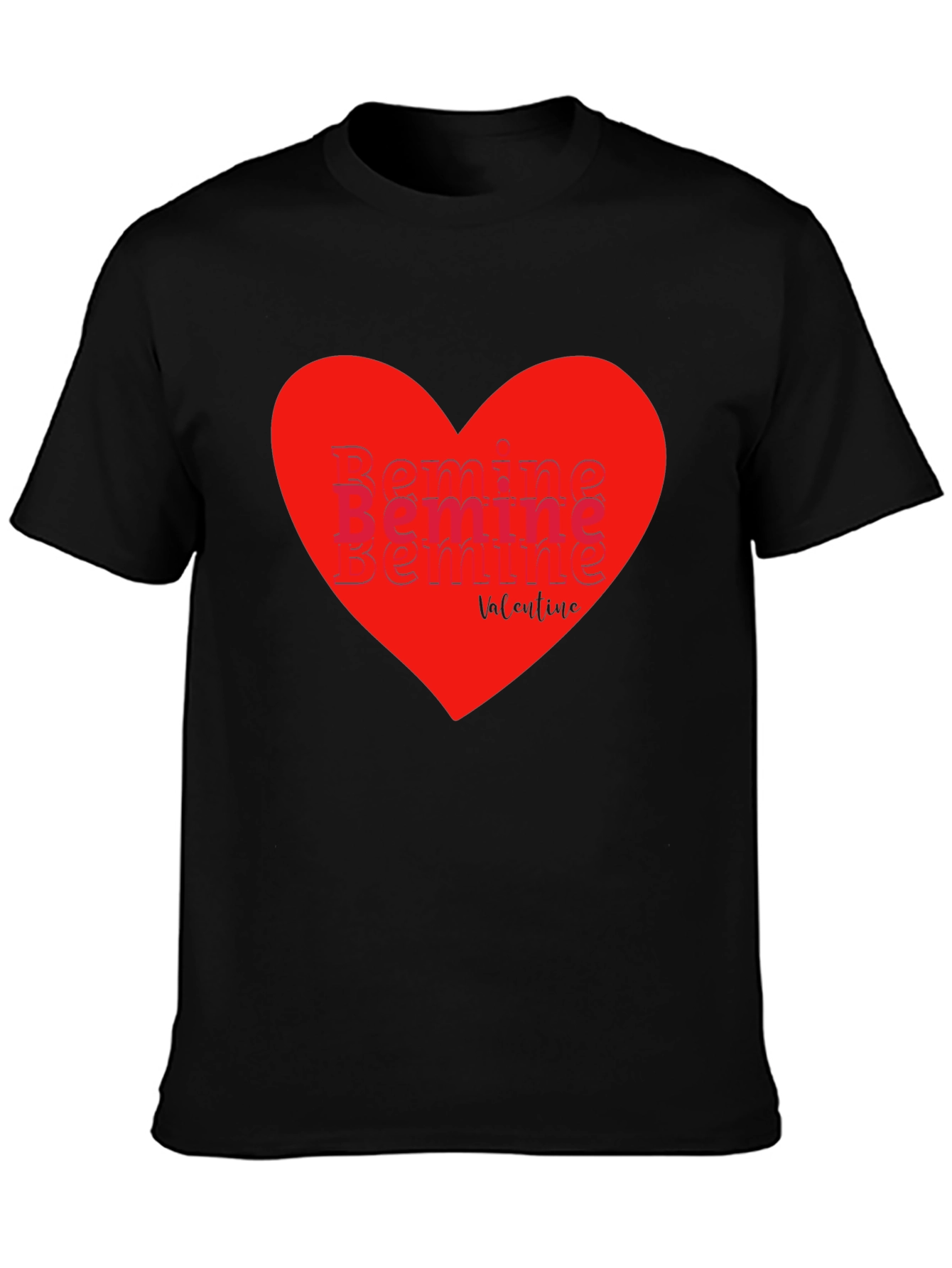 Be Mine Valentine Graphic Tee - Heart Design