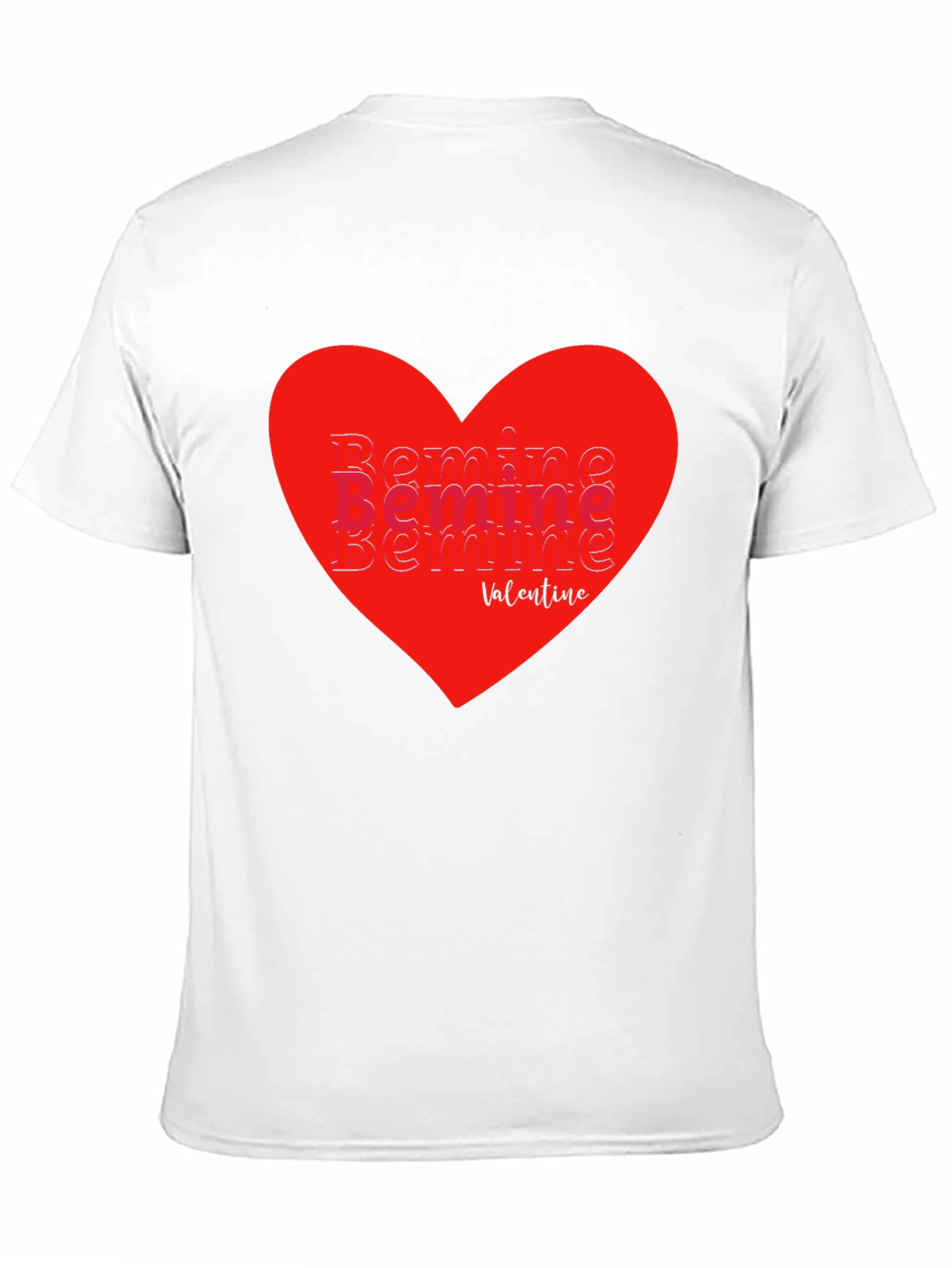 Be Mine Valentine Graphic Tee - Heart Design
