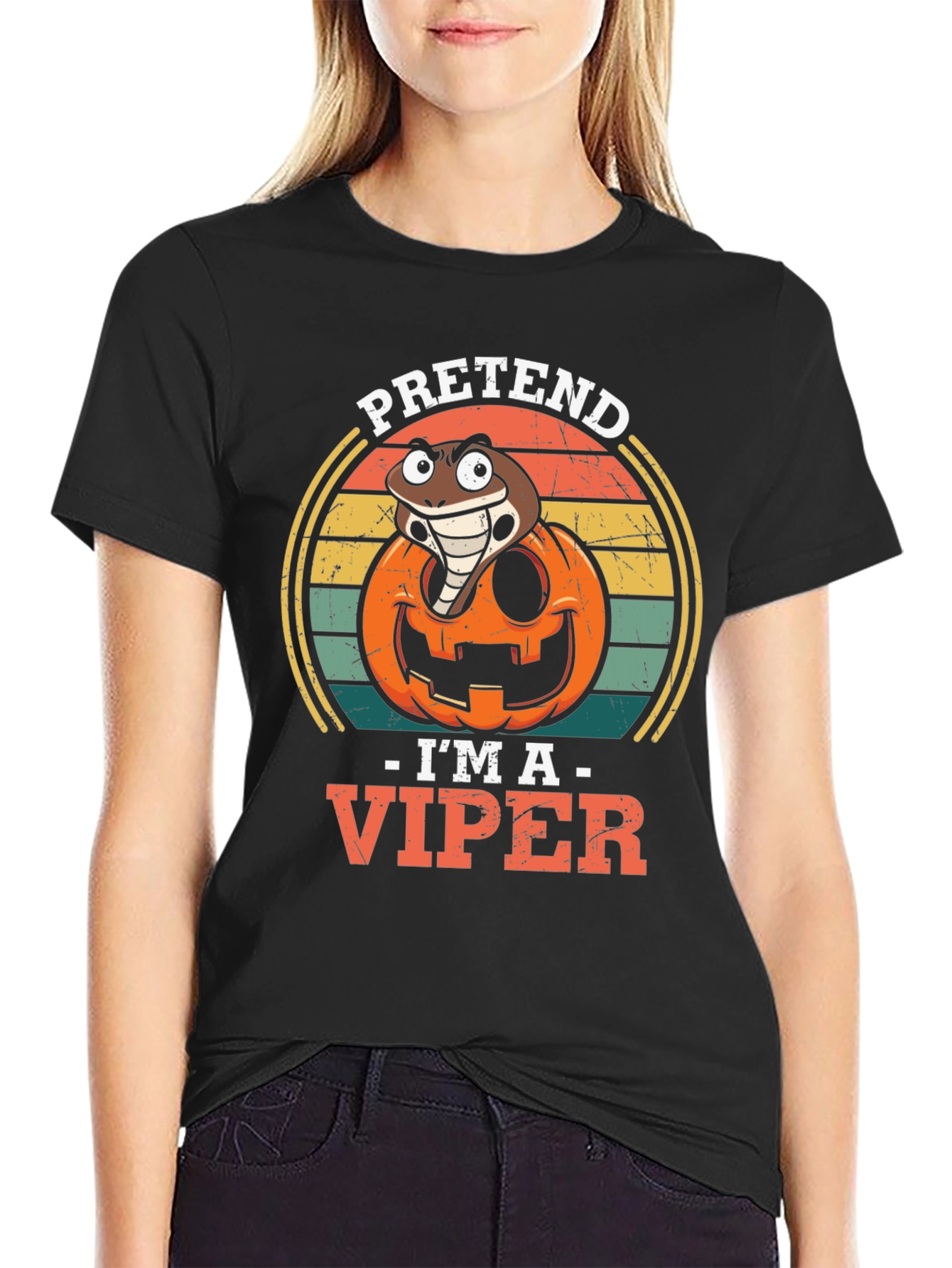 Pretend Im A Viper Halloween T-Shirt