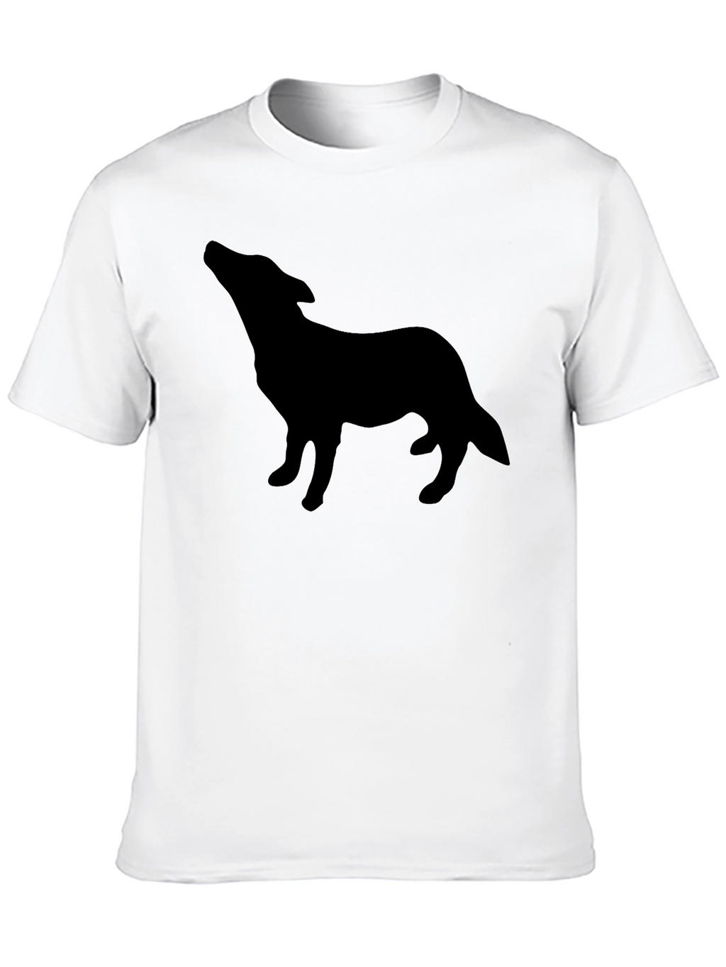 Black Dog Silhouette T-Shirt | Casual Graphic Tee