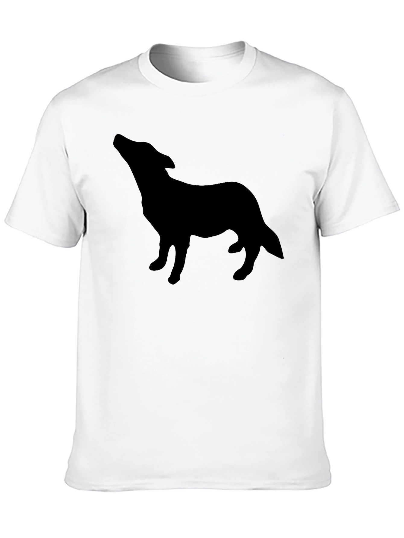 Black Dog Silhouette T-Shirt | Casual Graphic Tee