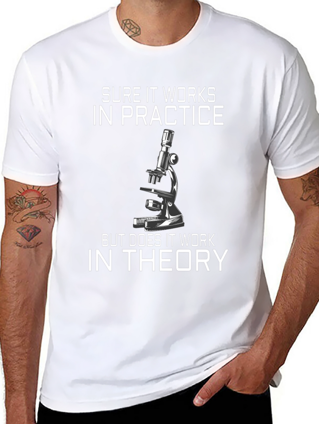 Sure It Works Microscope Graphic Tee