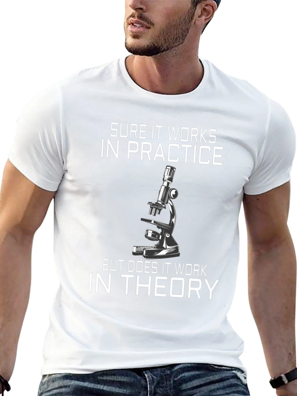 Sure It Works Microscope Graphic Tee