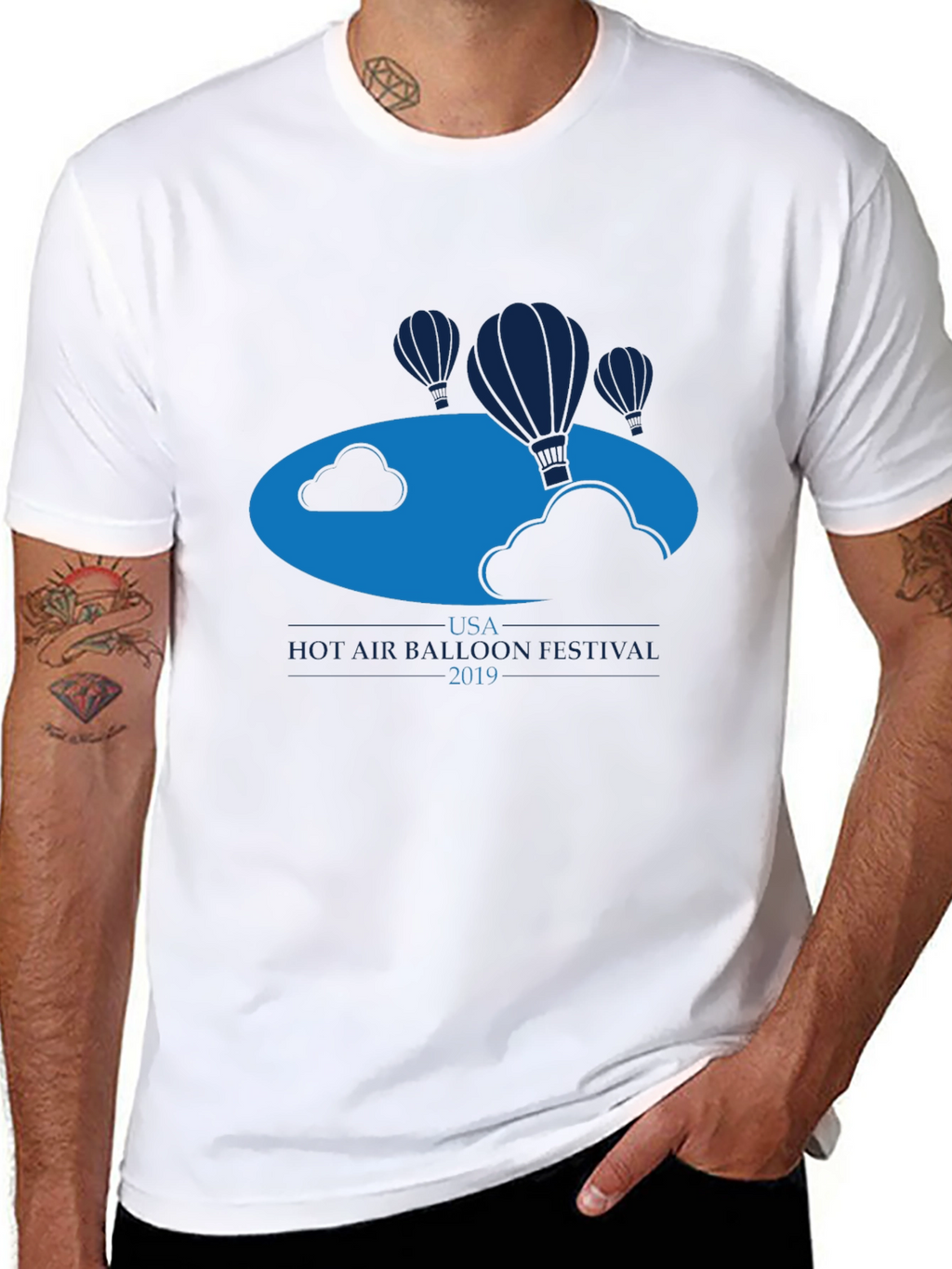 USA Hot Air Balloon Festival 2019 Black T-Shirt